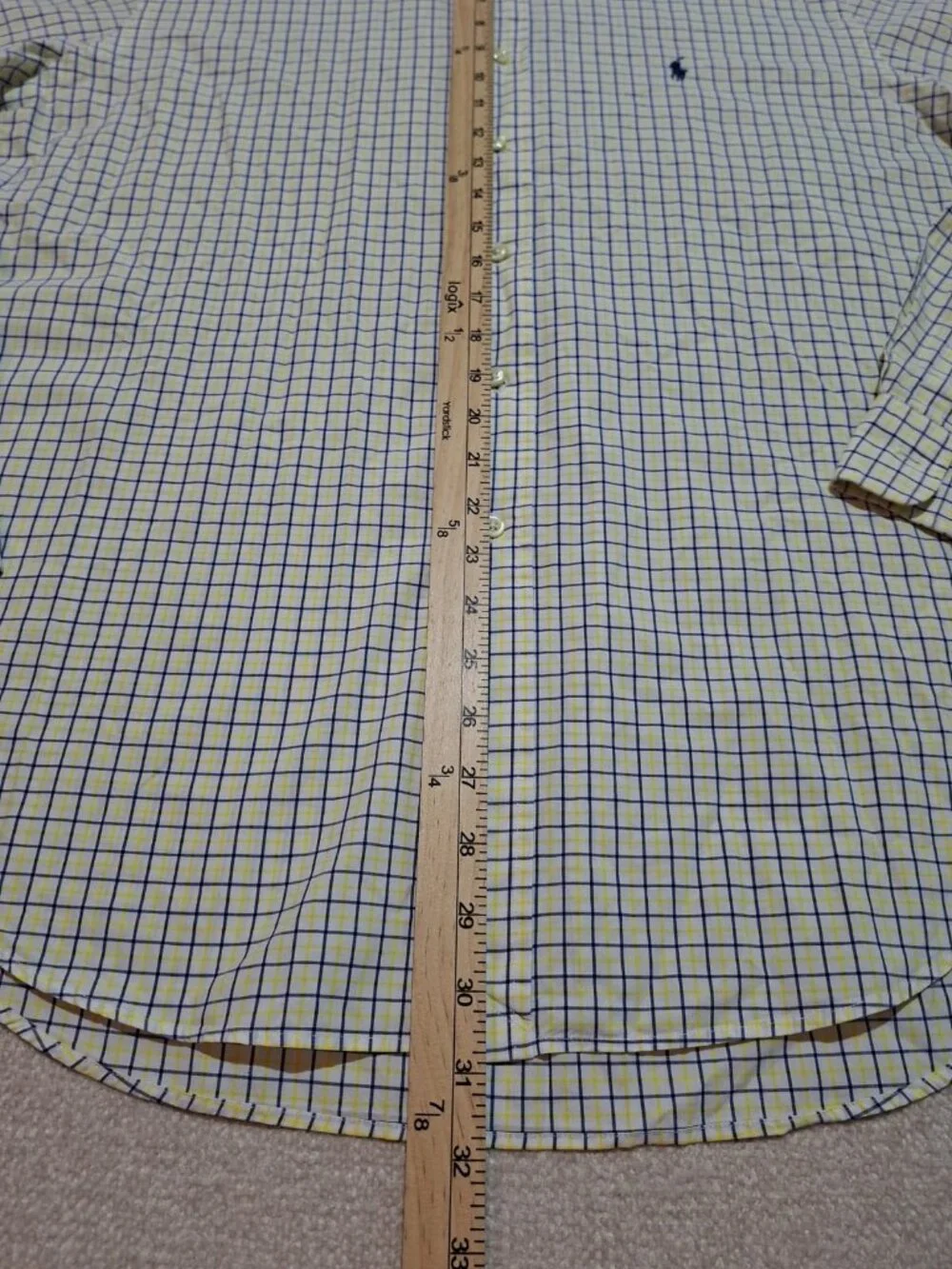 Ralph Lauren Classic Fit Plaid Button Down Shirt XL 17.5